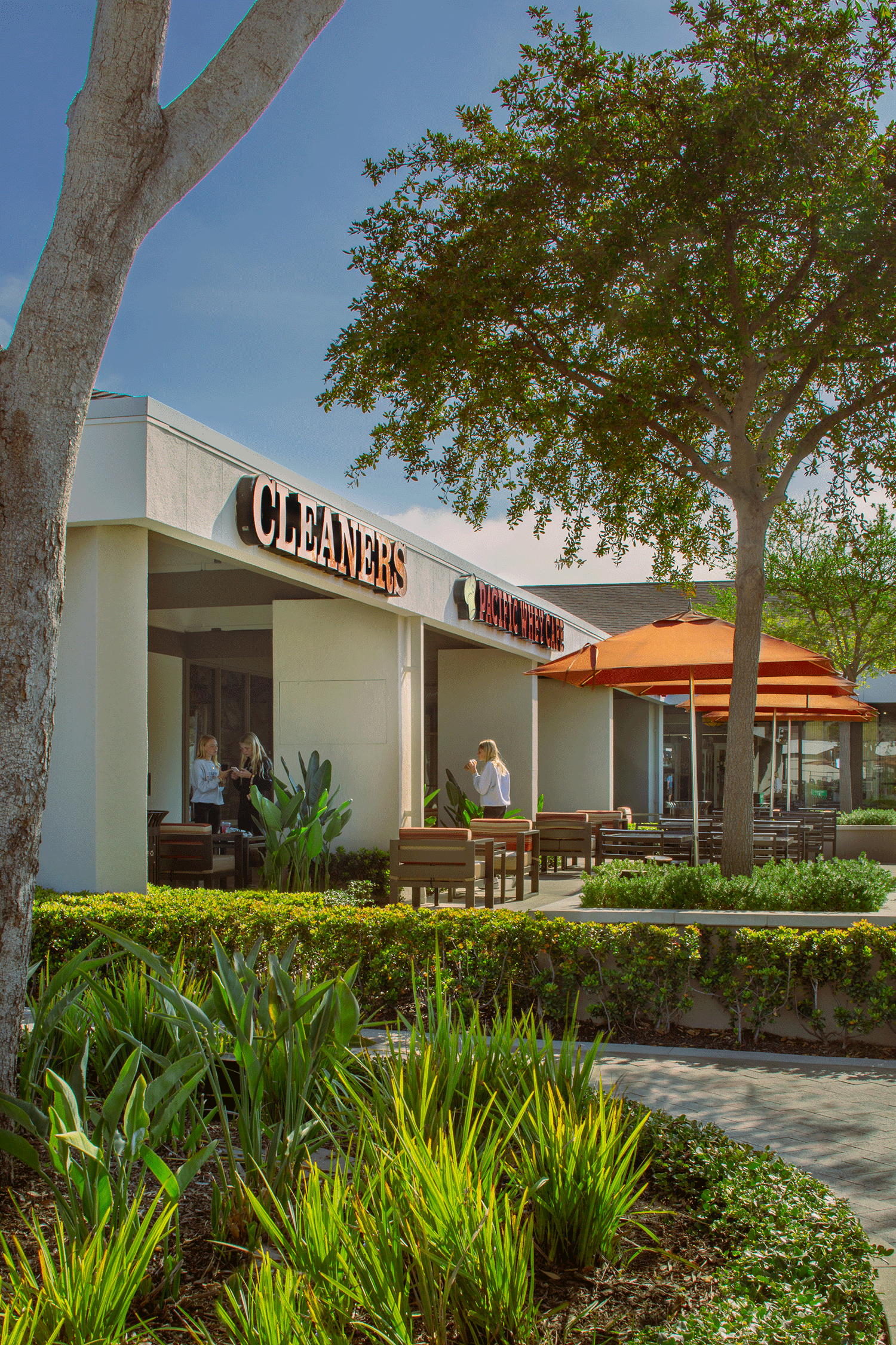  View of the courtyard at Newport Hills Shopping Center