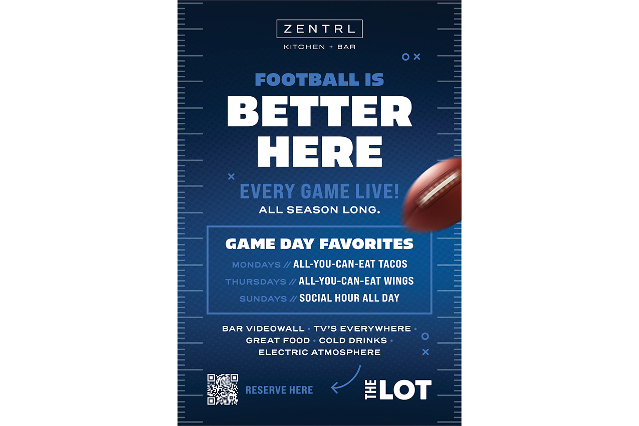 Football Season at Zentrl Kitchen + Bar