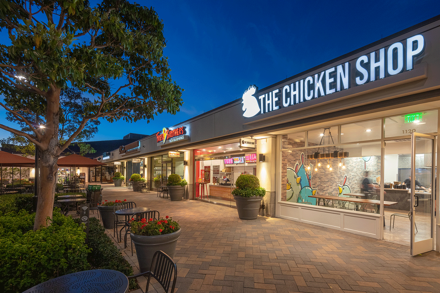  Night view of The Chicken Shop at Westcliff Plaza