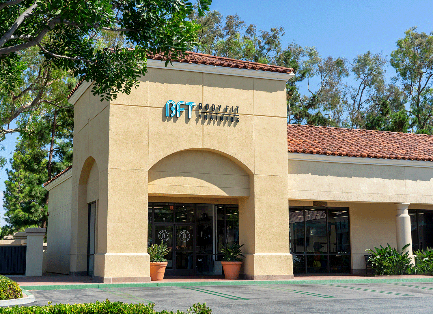  View of BFT, Body Fit Training, at Harvard Place Shopping Center