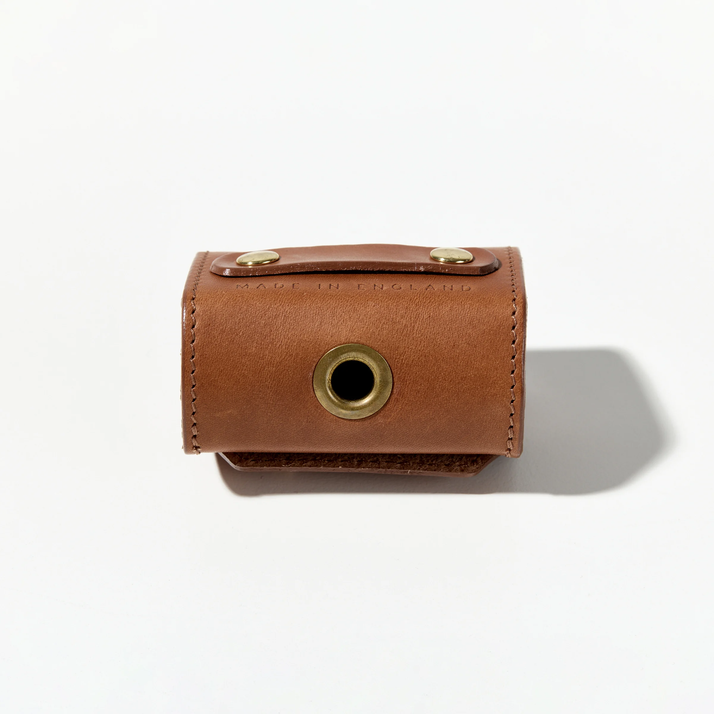 Leather Dog Poo Bag Holder (Tan)