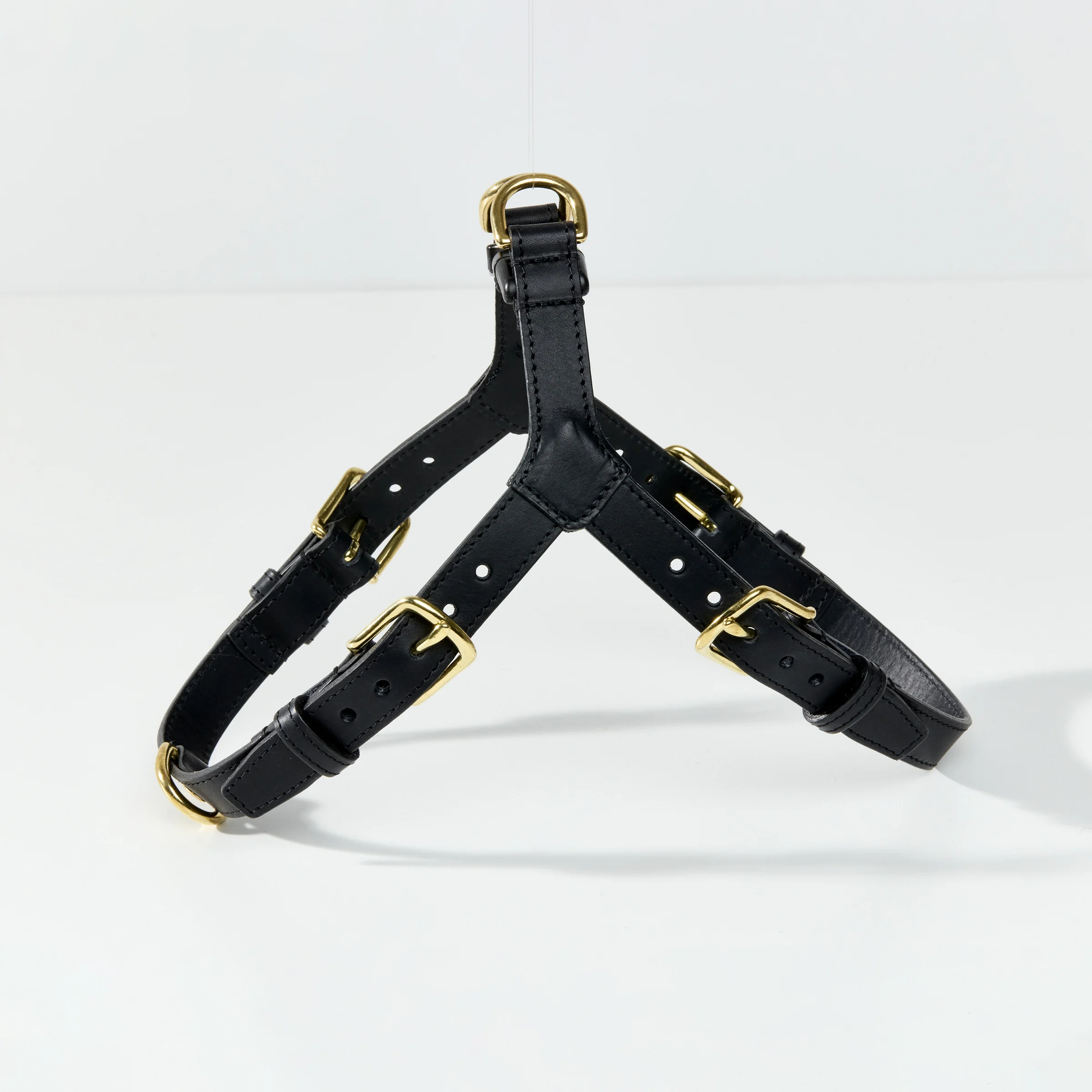 One-click Leather Dog Harness (Black)