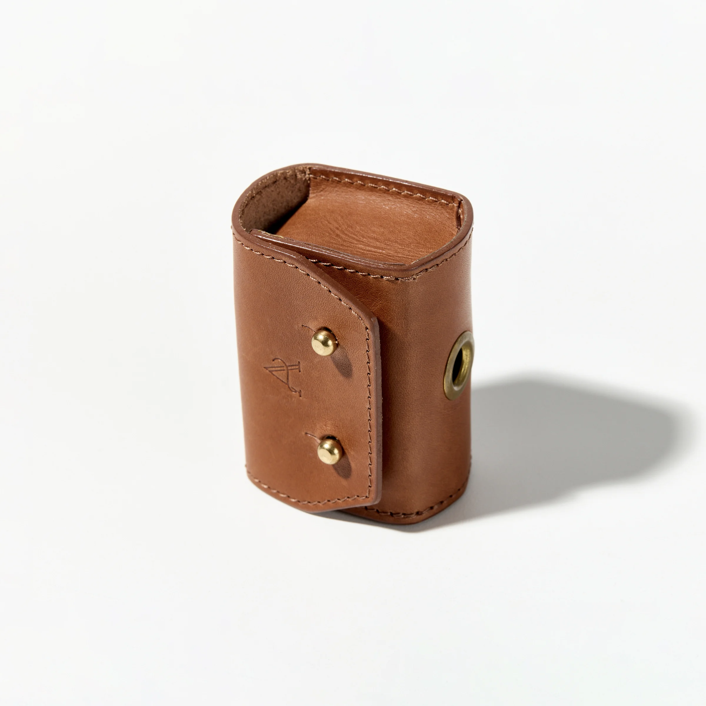 Leather Dog Poo Bag Holder (Tan)