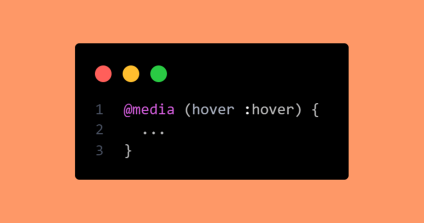 CSS media query for hover