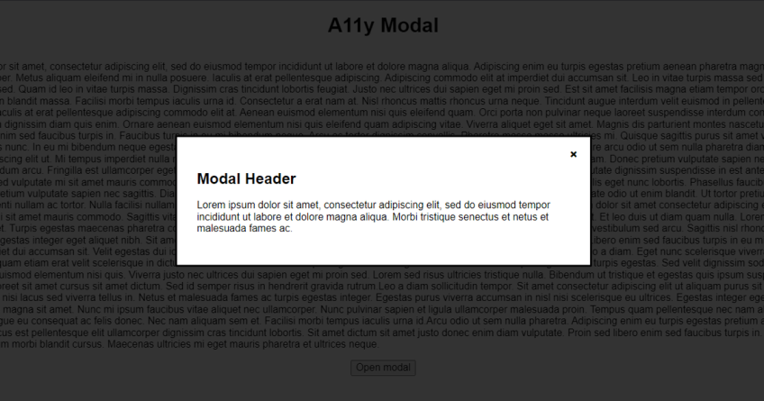 An example modal element