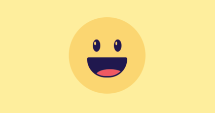 Spinning smiley face animation
