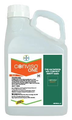 Large plastic bottle printed with a label of the Conviso One logo 