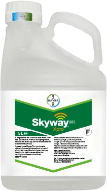 Large plastic bottle printed with a label of the Skyway 285 Xpro logo 