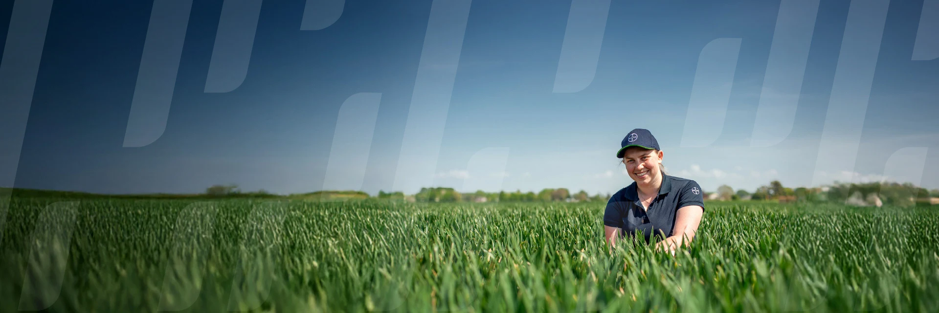 Picture of Rachel Banks in a crop of wheat