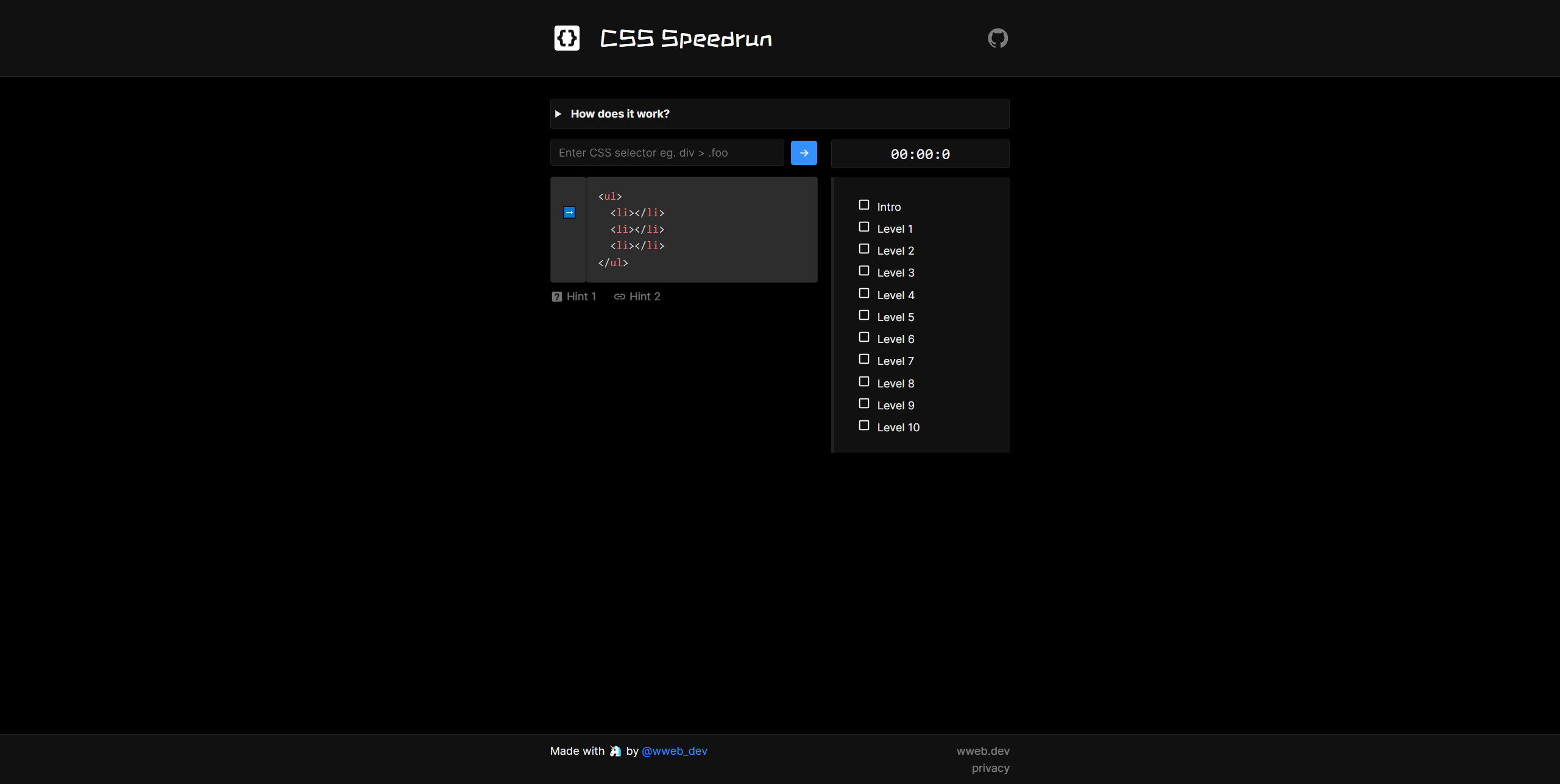 CSS Speedrun