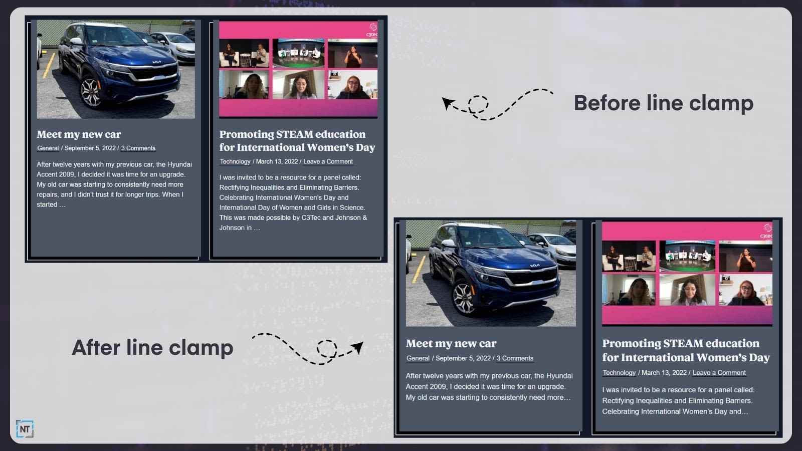 Using CSS Line Clamp for excerpts Nicole Tirado