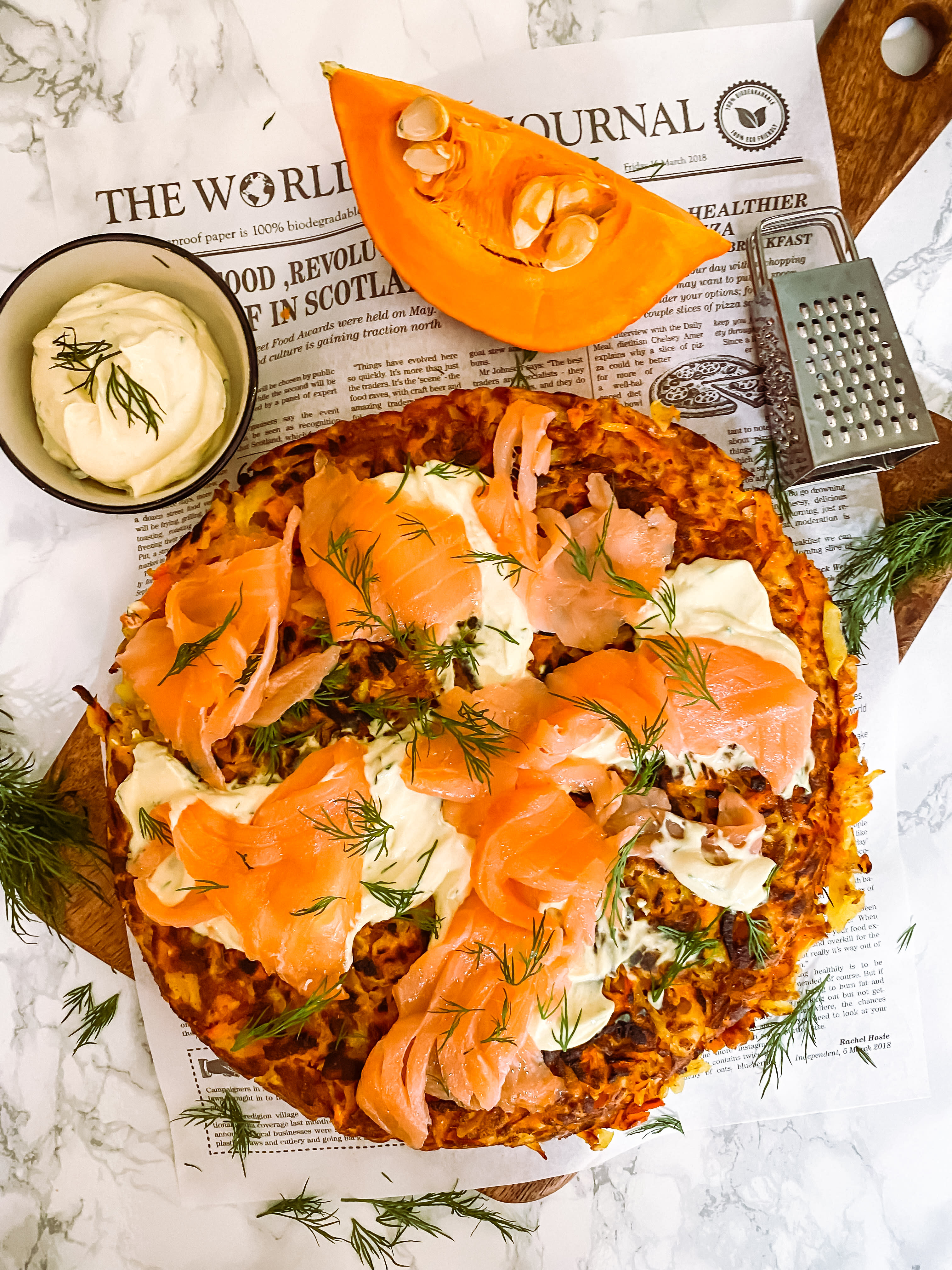 Kürbisrösti mit Lachs Bild