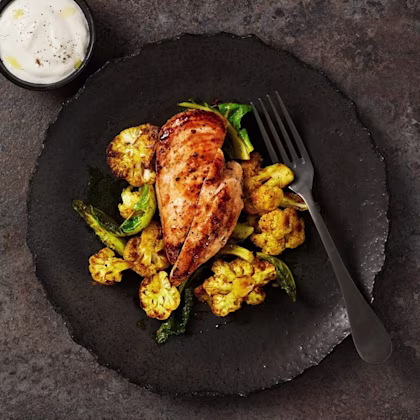 Kyckling med currystekt blomkål
