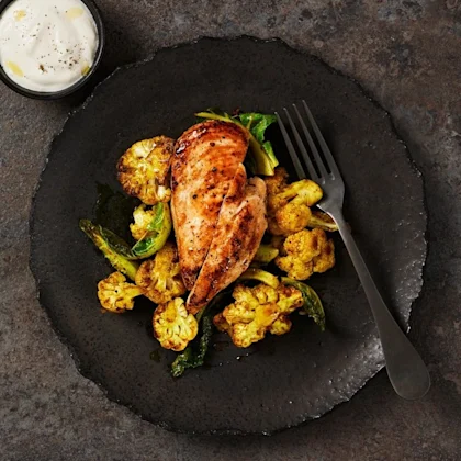 Kyckling med currystekt blomkål
