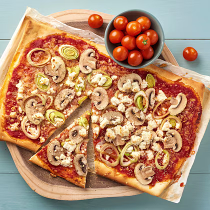Svamppizza med fetaost