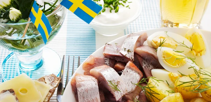Sillkrans med smörstekt kavring