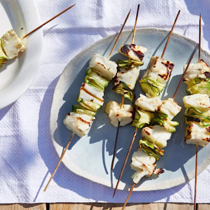 Halloumispett med zucchini
