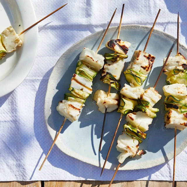 Halloumispett med zucchini