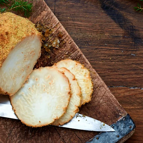 Vegansk julskinka av rotselleri