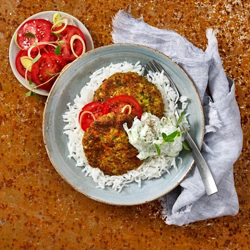 Broccolifritters med tzatziki