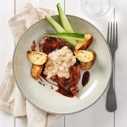 Bbq-karré med rostad majsdipp