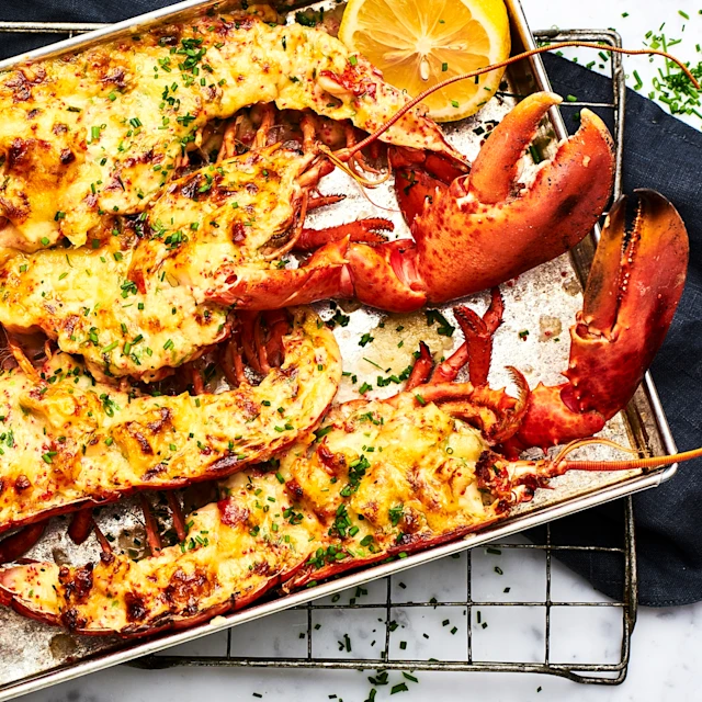 Hummer gratinerad med västerbottensost