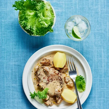 Fläskkotlett med svampsås