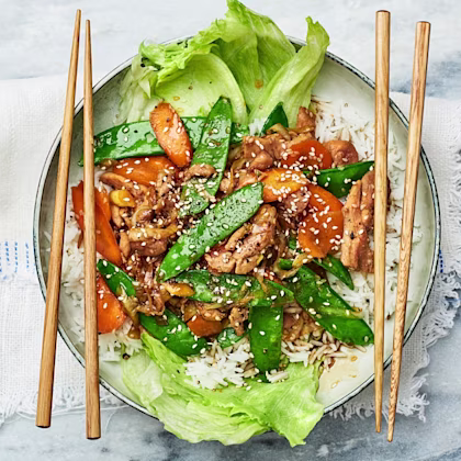 Strimlad kyckling teriyaki
