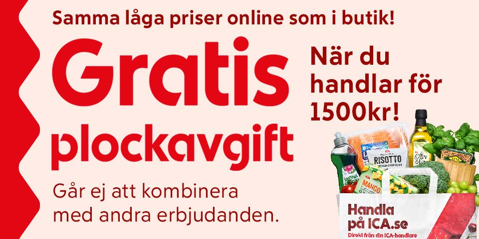Samma låga priser online som i butik! Gratis plockavgift när du handlar för 1500 kr! Går ej att kombinera med andra erbjudanden.