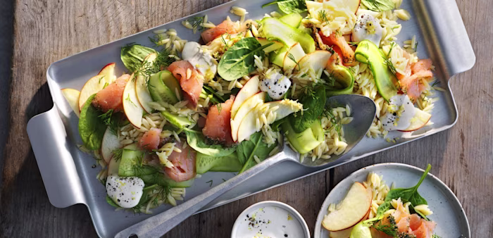 Pastasallad med gravad lax