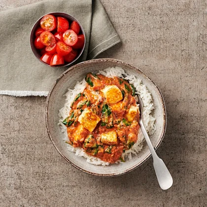 Palak paneer med halloumi