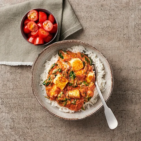 Palak paneer med halloumi