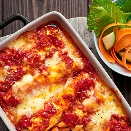 Cannelloni med zucchini och linser