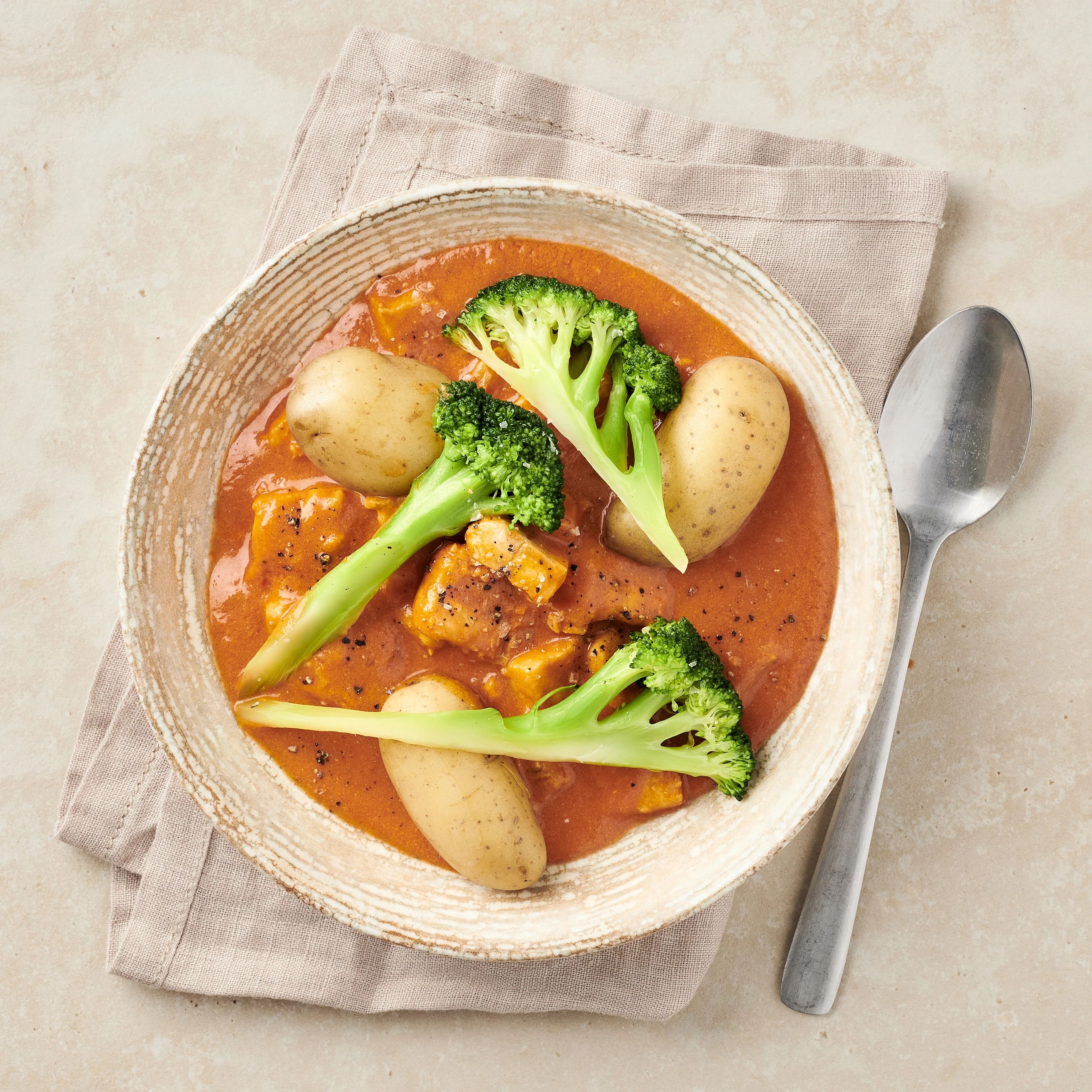 Krämig fiskgryta med broccoli