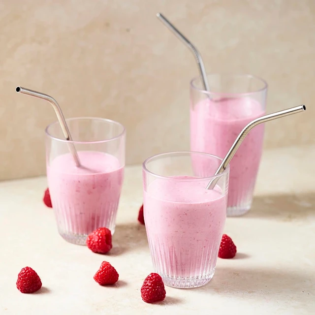 Smoothie med vita bönor och hallon