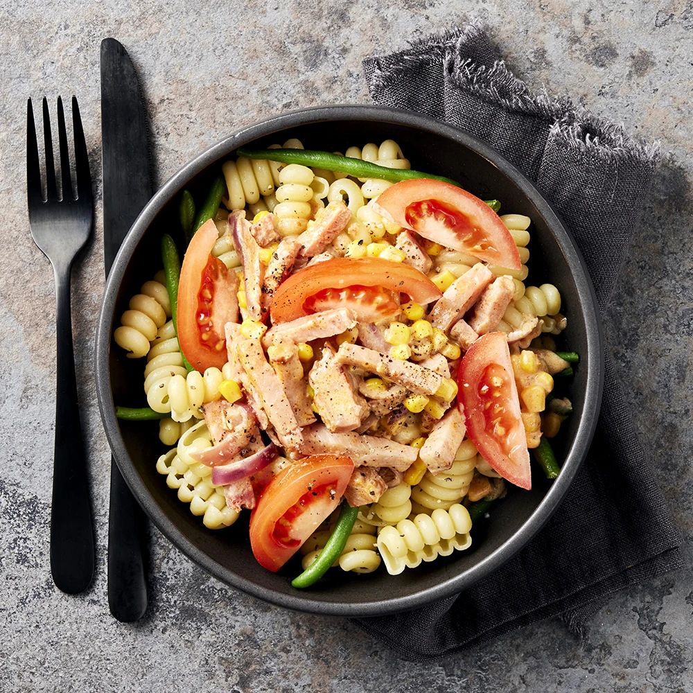 Kassler med krämig tomatpasta