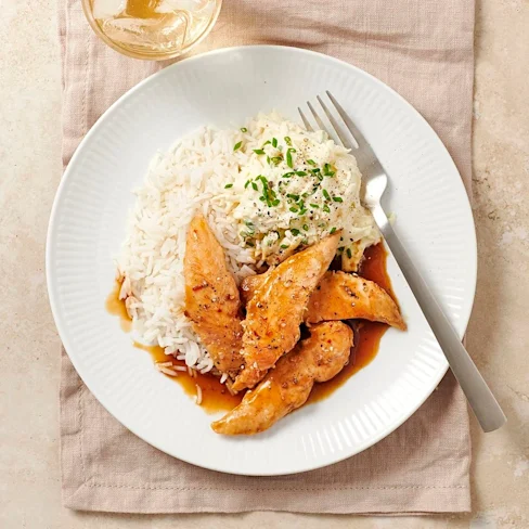 Sojastekt kyckling med kålrabbislaw