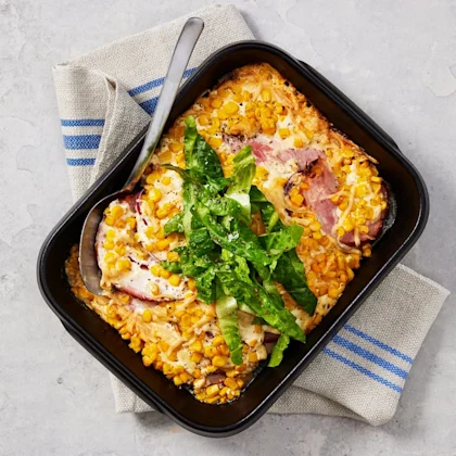 Kassler i ugn med pressad potatis