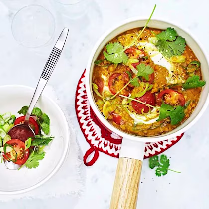 Dhal med koriander och tomat
