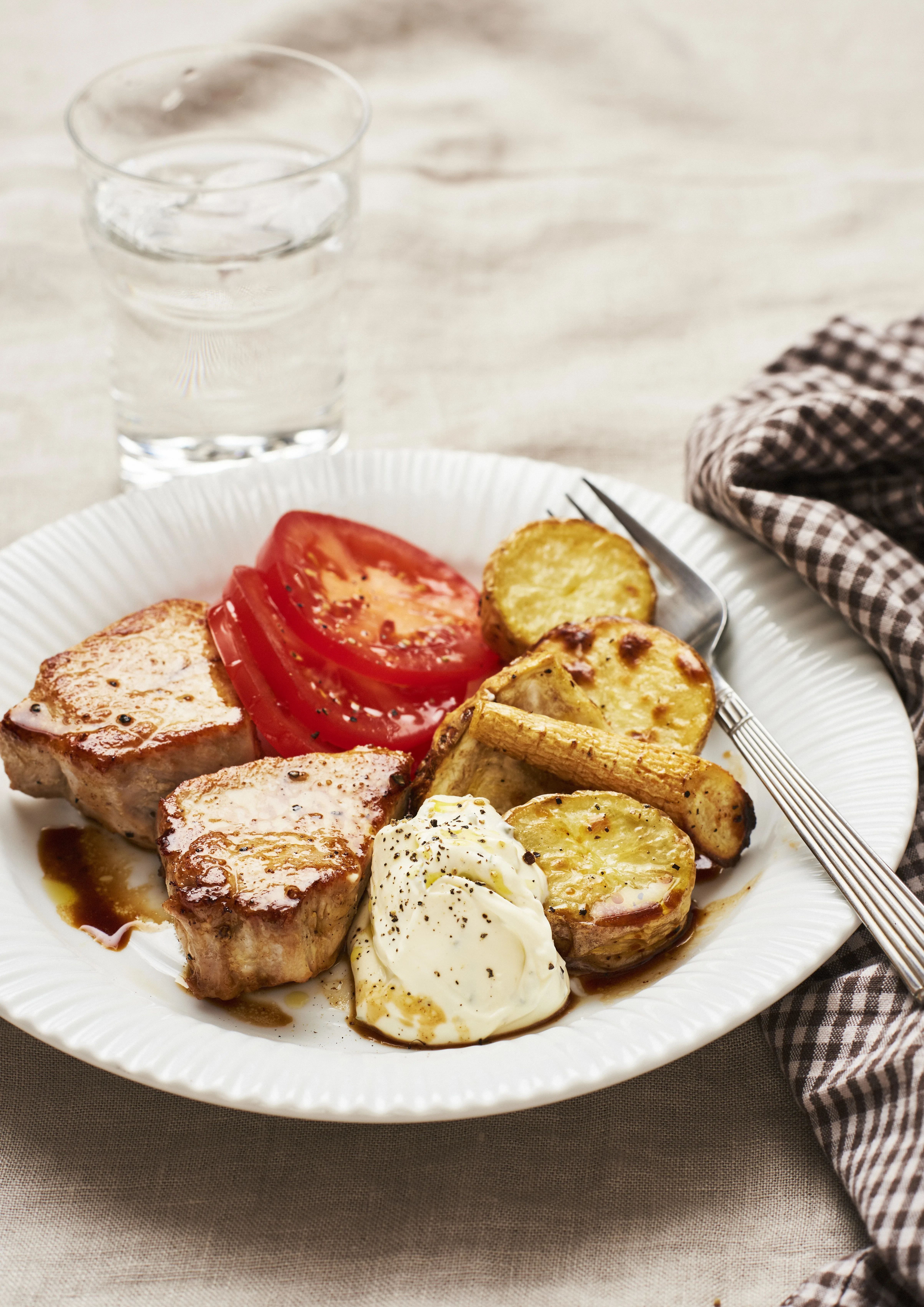 Fläskytterfilé med dragonkräm