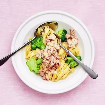 Baconpasta med broccoli