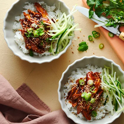 Sticky chicken med ris