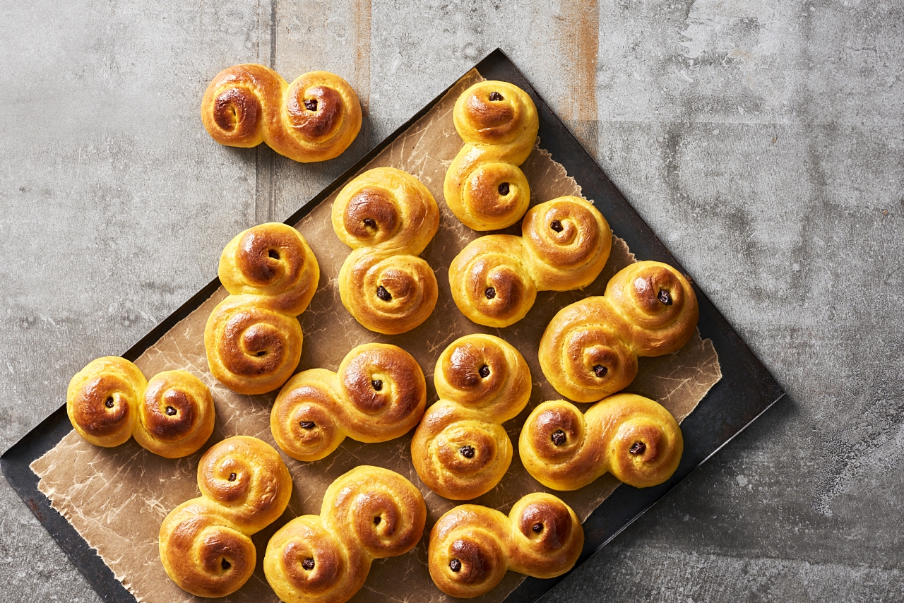 Lussebullar med kvarg