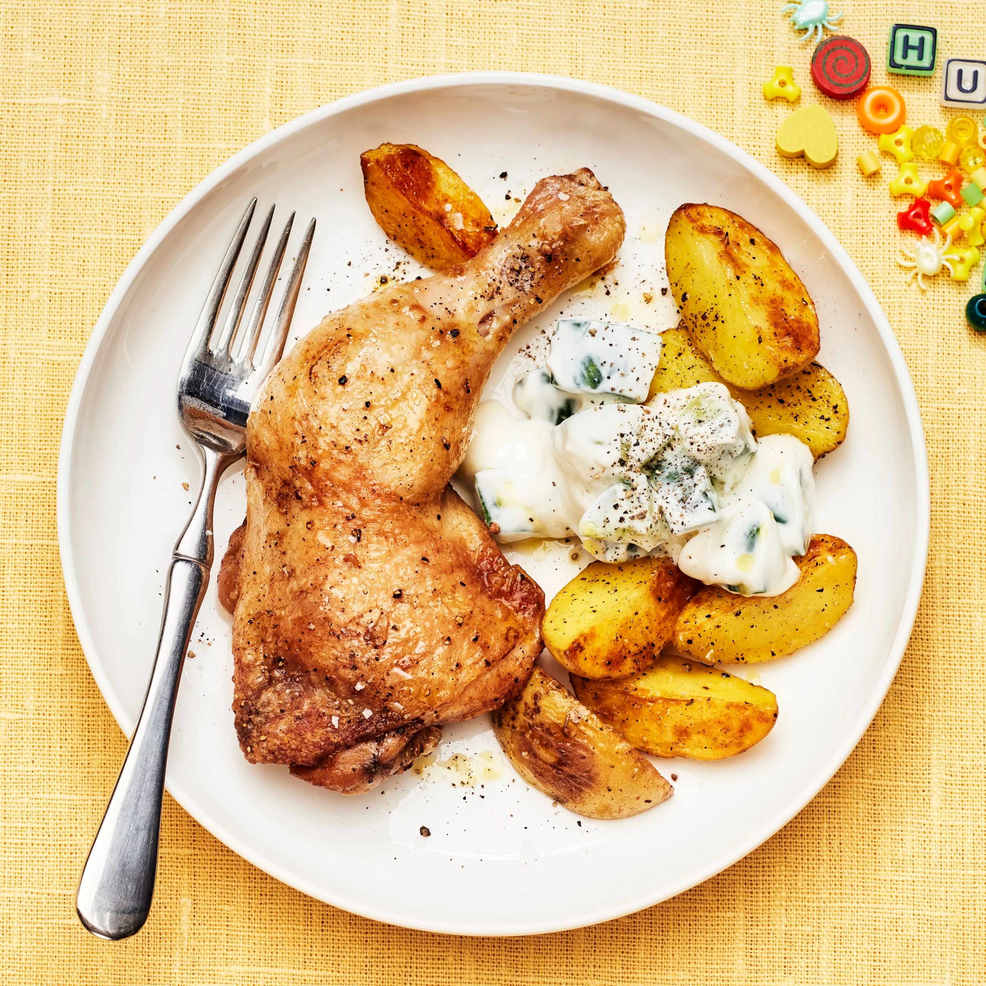Kycklingklubba med tzatziki