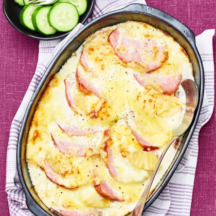 Gratinerad kassler med ananas