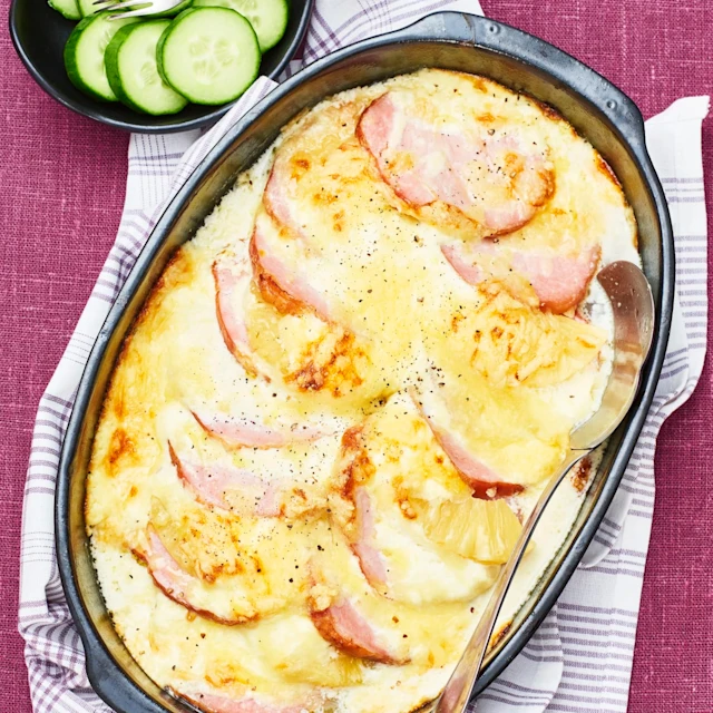 Gratinerad kassler med ananas