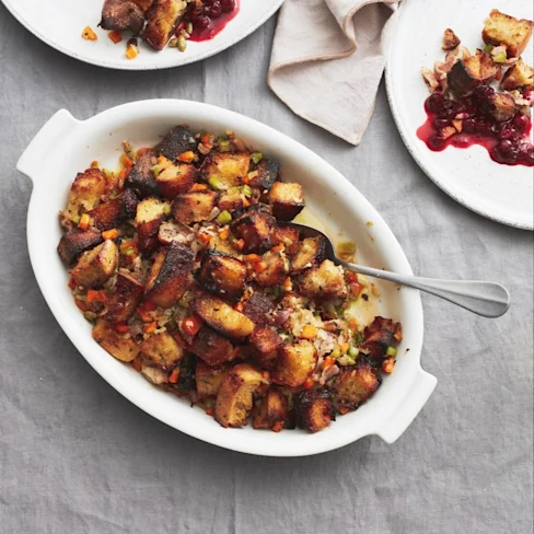 Stuffing med bacon och timjan