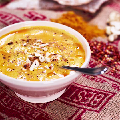 Sötpotatissoppa med curry och lime