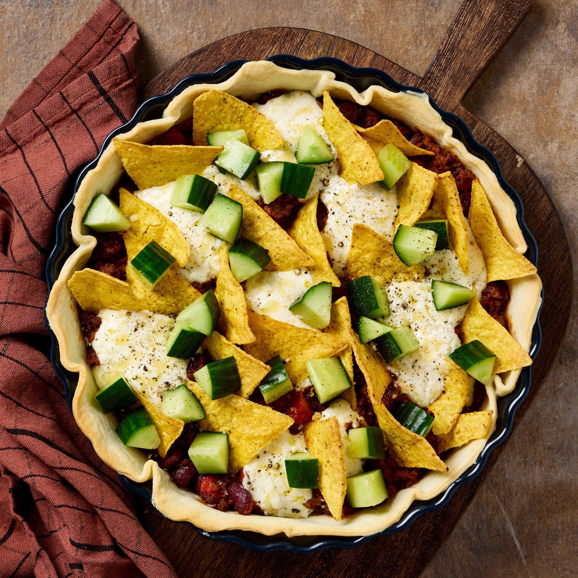 Tacopaj med tortillachips