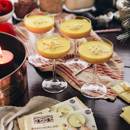 Fazers Saffranspannacotta i kupolglas